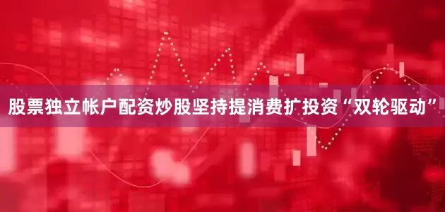 股票独立帐户配资炒股坚持提消费扩投资“双轮驱动”